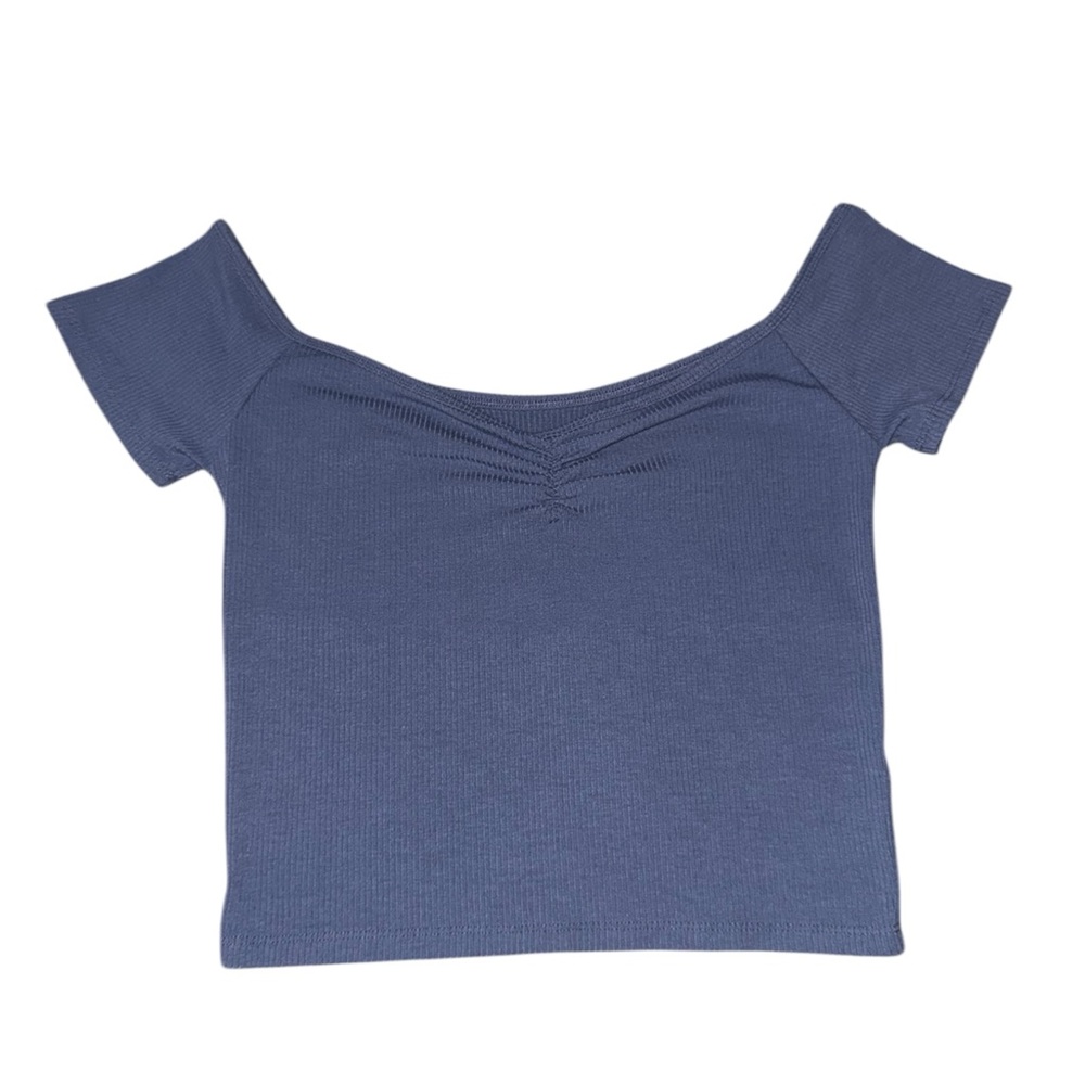 Women's Off-Shoulder Blue Top
